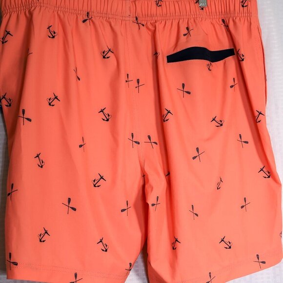 NWT Nautica Size XXL peach anchor/oars swim trunks - Picture 2 of 7